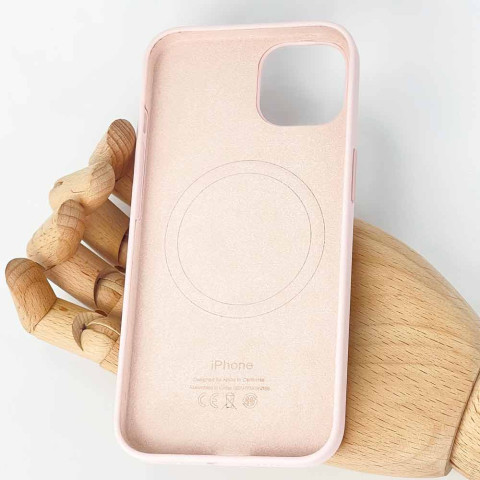 Чехол LUX Silicone Case на iPhone 13 Pro Chalk Pink with MagSafe